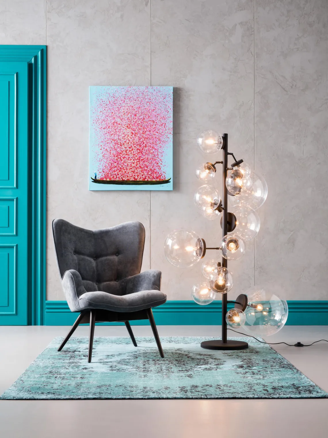 Lienzos|Jarrones>Kare Design Cuadro en lienzo pintado Flower Boat