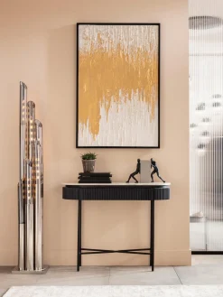 Lienzos|Jarrones>Kare Design Cuadro en lienzo pintado a mano Abstract Dorado, blanco Off White