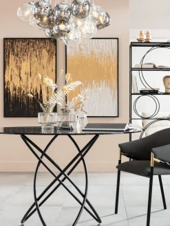 Lienzos|Jarrones>Kare Design Cuadro en lienzo pintado a mano Abstract Dorado, negro