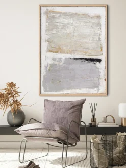 Clearance Cuadro en lienzo pintado a mano Scenario, marco de madera Lienzos|Jarrones