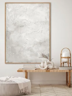 Sale Cuadro en lienzo pintado a mano Simple Living, marco de madera Lienzos|Jarrones