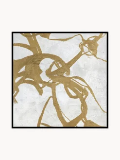 Lienzos|Jarrones>Malerifabrikken Cuadro en lienzo pintado a mano Goldplay, marco de madera