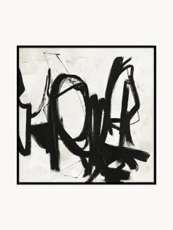 Discount Cuadro en lienzo pintado a mano con marco de madera Playblack Lienzos|Jarrones