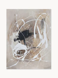 Lienzos|Jarrones>Agave Cuadro en lienzo pintado a mano Cream