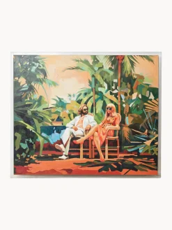 Lienzos|Jarrones>HKLIVING Cuadro en lienzo pintado a mano con marco de madera Higher