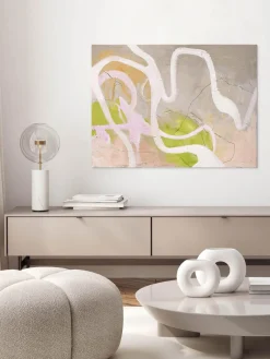 Jarrones|Decoración De Pared>Malerifabrikken Cuadro en lienzo pintado a mano Light Line, marco de madera