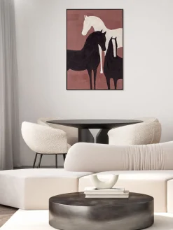 Lienzos|Jarrones>Agave Cuadro en lienzo pintado a mano Blend, marco de madera