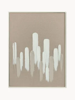 Lienzos|Decoración De Pared>Agave Cuadro en lienzo pintado a mano Upside, marco de madera