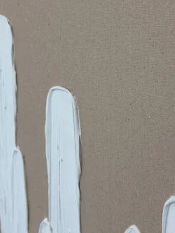 Lienzos|Decoración De Pared></noscript>Agave Cuadro en lienzo pintado a mano Upside, marco de madera