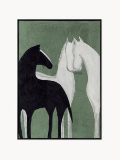 Lienzos|Jarrones>Agave Cuadro en lienzo pintado a mano Contrast, marco de madera