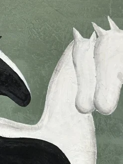 Lienzos|Jarrones></noscript>Agave Cuadro en lienzo pintado a mano Contrast, marco de madera