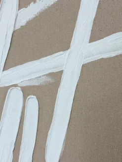 Lienzos|Jarrones></noscript>Agave Cuadro en lienzo pintado a mano Cross, marco de madera