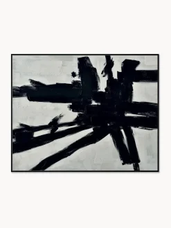 Lienzos|Jarrones>Agave Cuadro en lienzo pintado a mano con marco de madera Omaggio A Kline