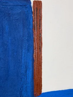 Best Cuadro en lienzo pintado a mano Snorkel Blue, marco de madera Lienzos|Jarrones