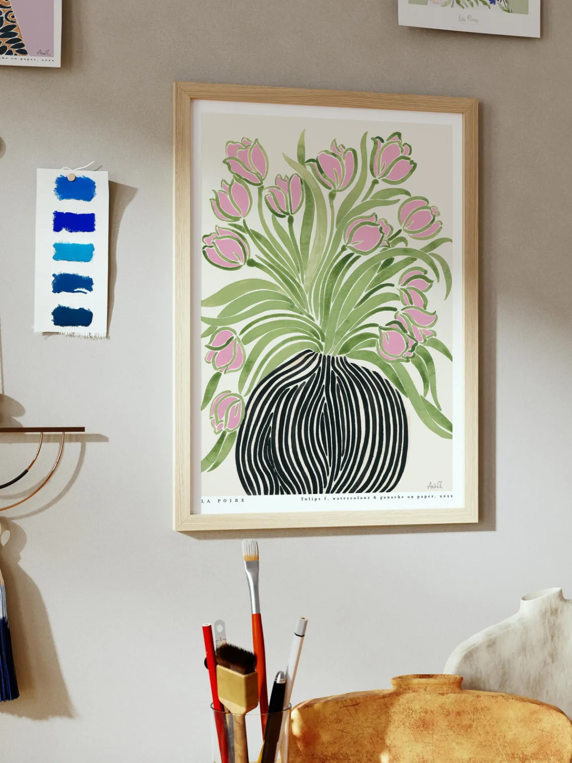 Online Cuadro enmarcado Tulips 1 Pósters|Jarrones