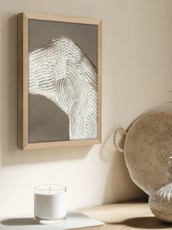 Clearance Cuadro Nordic Art / Raw shape 1 / 30x40 cm / Marco de roble Lienzos|Jarrones