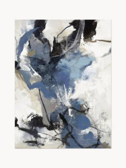 New Cuadro pintado a mano Blue vibes Lienzos|Jarrones