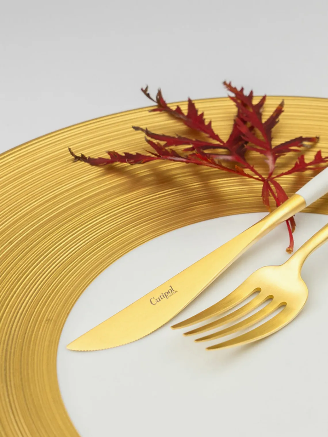 Juego De Cubiertos|Vajillas Completas>Cutipol Cubertería artesanal Goa, tamaños diferentes Blanco, dorado