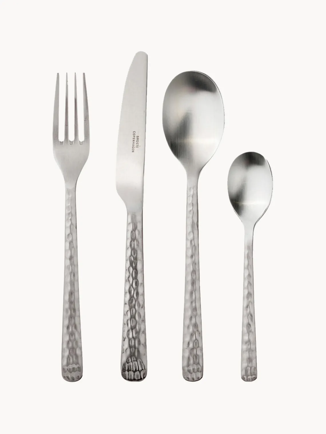 Juego De Cubiertos|Vajillas Completas>Broste Copenhagen Cubertería cepillada mate Hune, 4 comensales (16 pzas.)