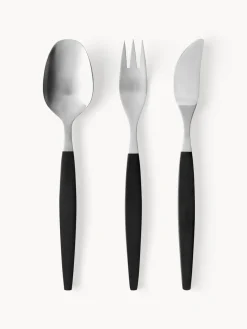 Hot Cubertería cepillada mate Focus de Luxe, 4 comensales (12 pzas.) Juego De Cubiertos|Vajillas Completas