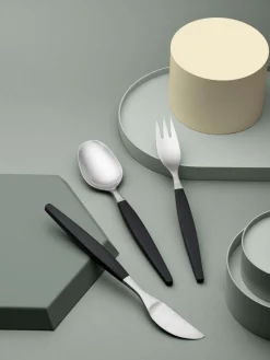 Hot Cubertería cepillada mate Focus de Luxe, 4 comensales (12 pzas.) Juego De Cubiertos|Vajillas Completas