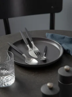 Hot Cubertería cepillada mate Focus de Luxe, 4 comensales (12 pzas.) Juego De Cubiertos|Vajillas Completas