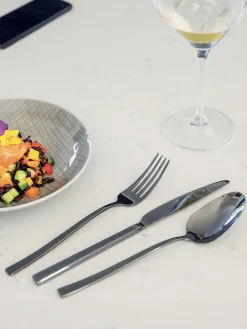 Juego De Cubiertos|Vajillas Completas>Sambonet Cubertería de acero inoxidable Rock, tamaños diferentes Negro