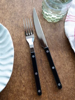 Juego De Cubiertos|Vajillas Completas>Sabre Paris Cubertería de acero inoxidable Bistrot, tamaños diferentes Negro, plateado