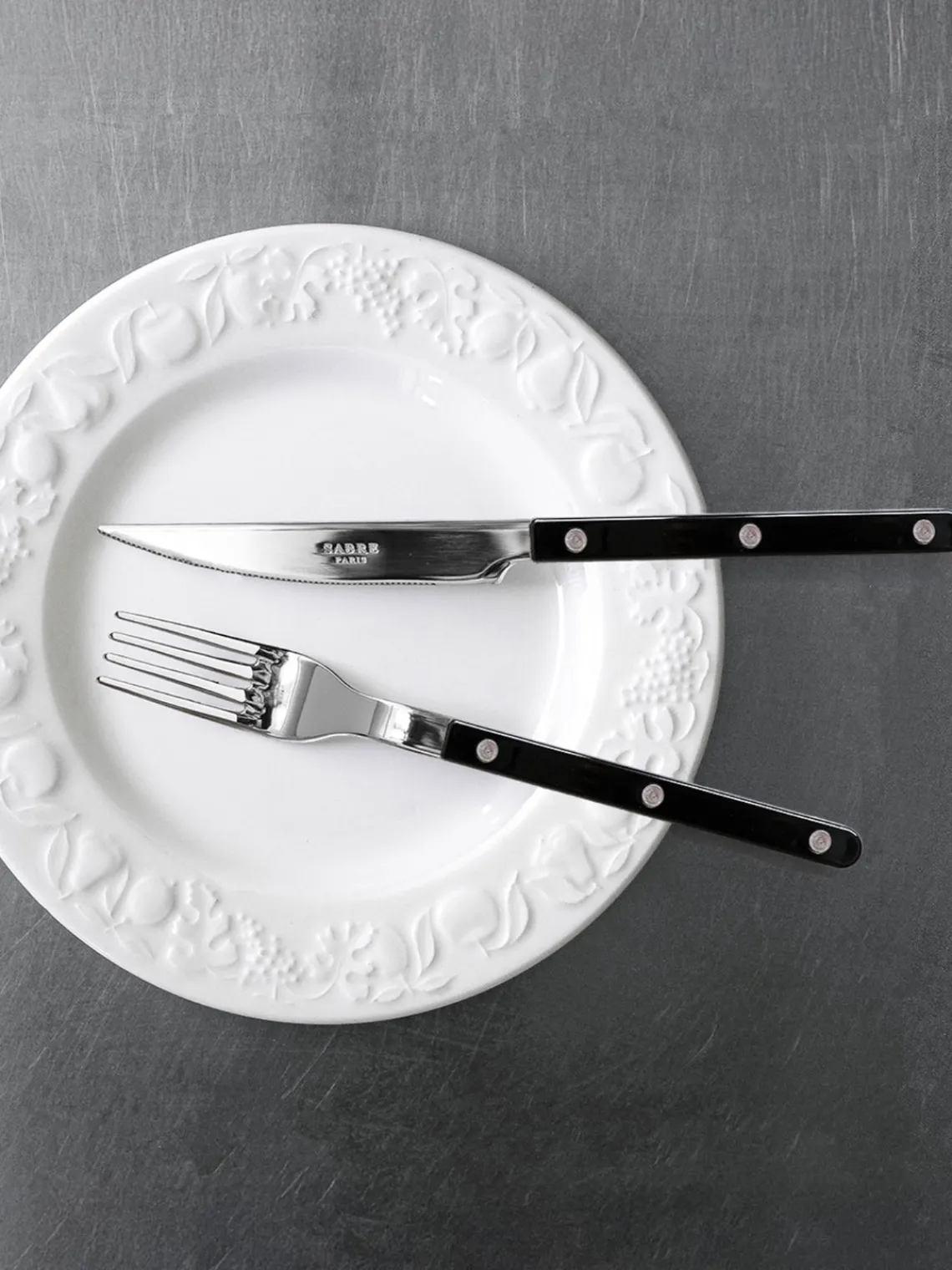 Juego De Cubiertos|Vajillas Completas>Sabre Paris Cubertería de acero inoxidable Bistrot, tamaños diferentes Negro, plateado