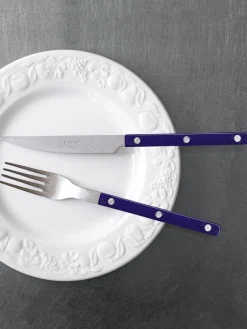 Juego De Cubiertos|Menaje De Mesa>Sabre Paris Cubertería de acero inoxidable Bistrot, tamaños diferentes Azul oscuro, plateado