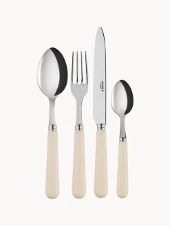 Juego De Cubiertos|Vajillas Completas>Sabre Paris Cubertería de acero inoxidable Pop, tamaños diferentes Blanco crema, plateado