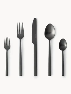Juego De Cubiertos|Vajillas Completas>Westwing Collection Cubertería mate Shine, tamaños diferentes Negro