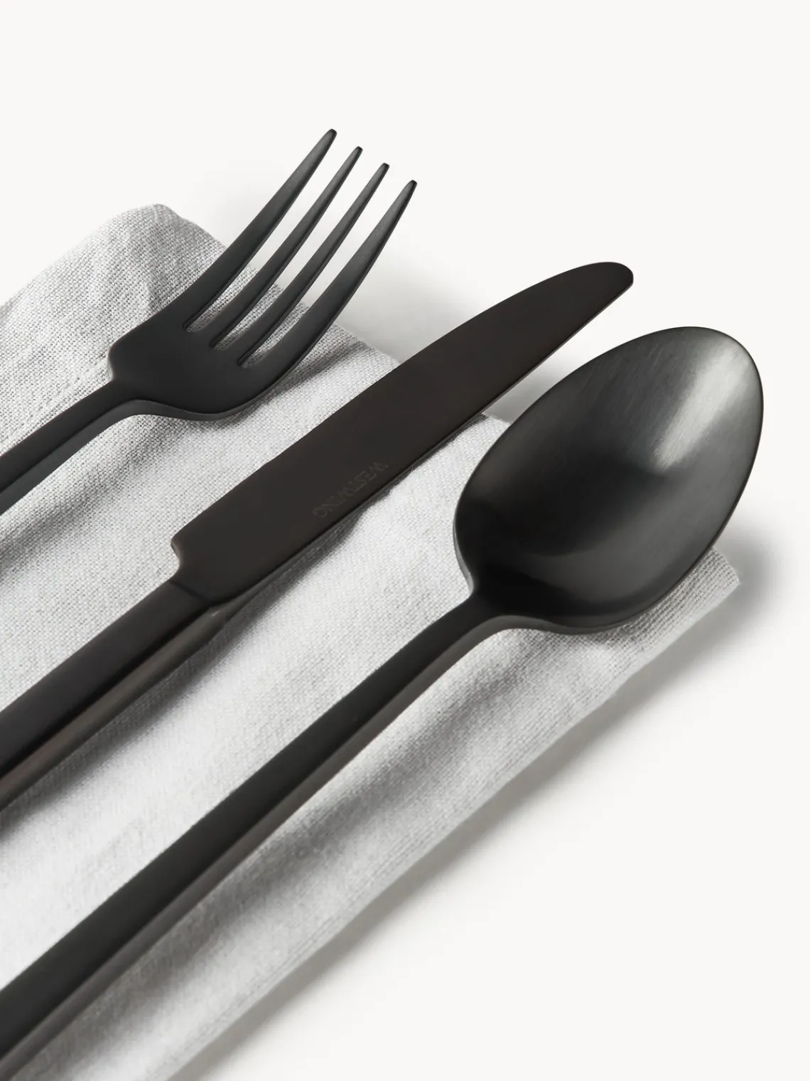 Juego De Cubiertos|Vajillas Completas>Westwing Collection Cubertería mate Shine, tamaños diferentes Negro