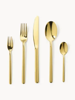 Juego De Cubiertos|Vajillas Completas>Westwing Collection Cubertería muy pulida Loretta, tamaños diferentes Dorado pulido