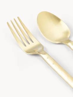 Cubertería pulida con look martillado Miles, 4 comensales (20 pzas.) Juego De Cubiertos|Vajillas Completas