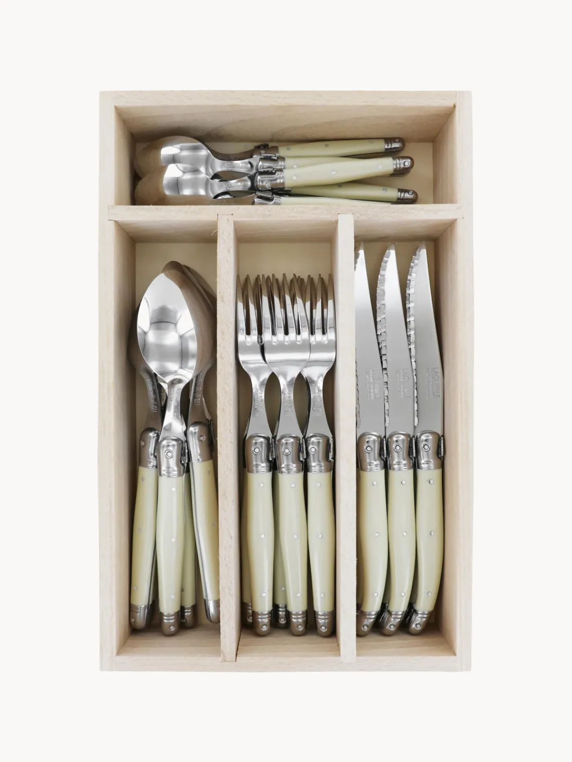 Cuchillos De Cocina Y Bloques|Cuchillos De Cocina>Laguiole Cubertería pulida Debutant, 6 comensales (24 pzas.)