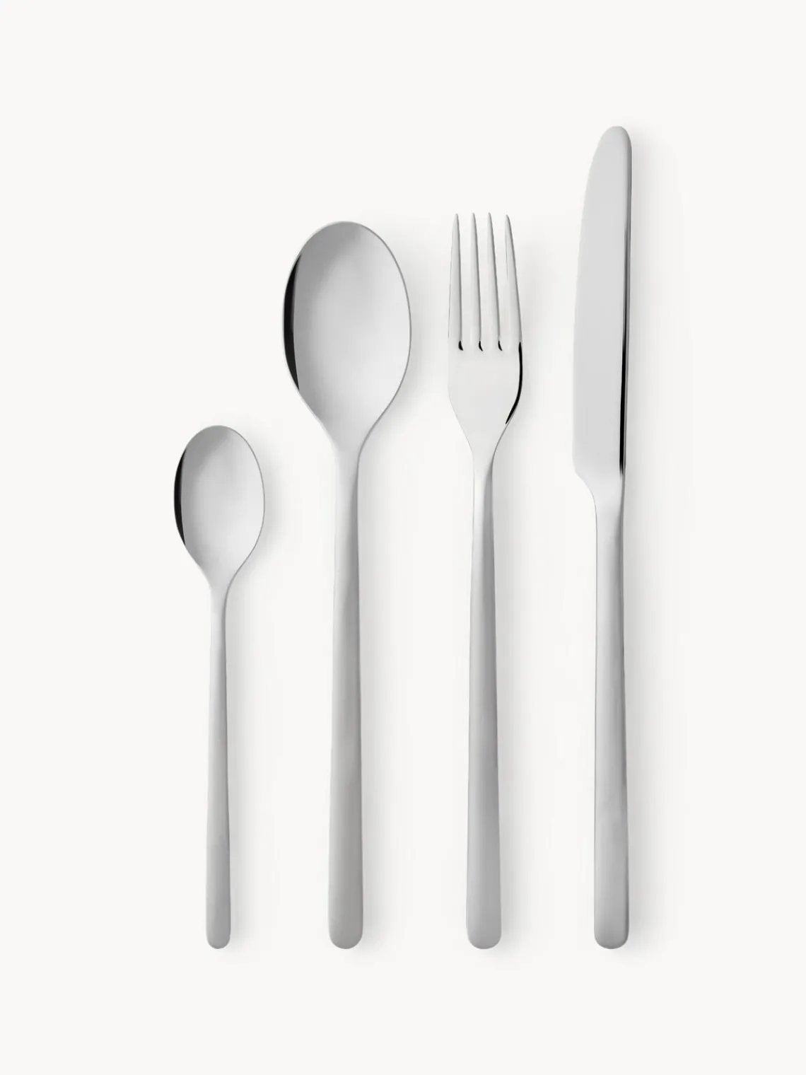 Hot Cubertería pulida espejo Still, 4 comensales (16 pzas.) Juego De Cubiertos|Vajillas Completas