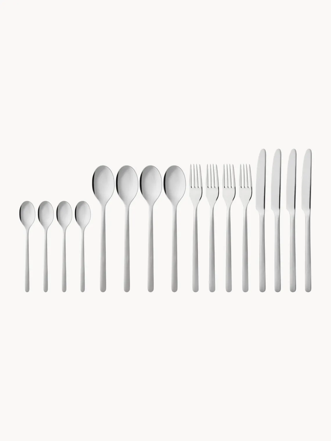 Hot Cubertería pulida espejo Still, 4 comensales (16 pzas.) Juego De Cubiertos|Vajillas Completas