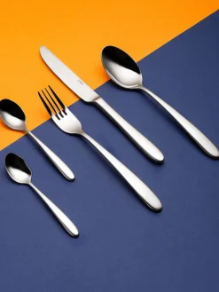 Clearance Cubertería pulida espejo Tulip, 6 comensales (24 pzas.) Juego De Cubiertos|Vajillas Completas
