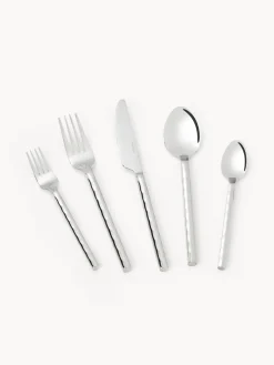 Discount Cubertería pulida martillada Miles, 4 comensales (20 pzas.) Juego De Cubiertos|Vajillas Completas