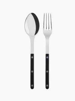 Juego De Cubiertos|Vajillas Completas>Sabre Paris Cubiertos para ensalada de acero inoxidable Bistrot Negro, plateado