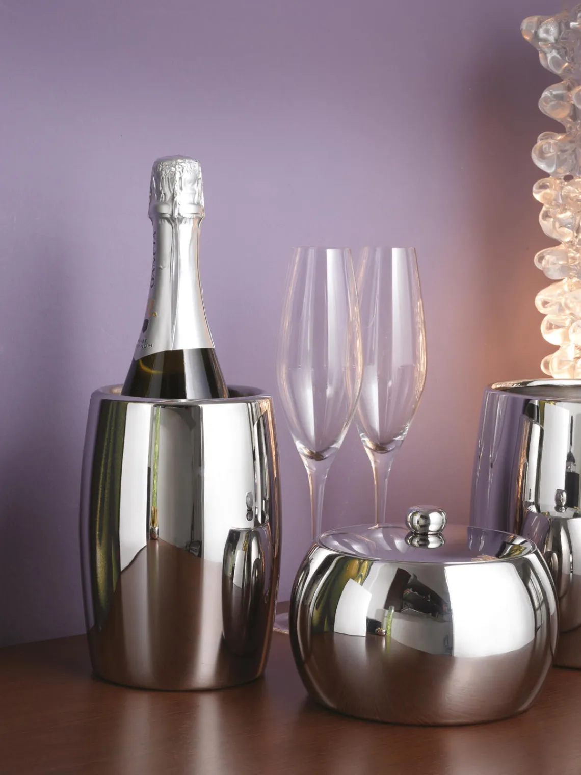 Accesorios De Bar|Vajillas Completas>Sambonet Cubitera botellas de acero inoxidable Sphera