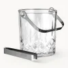 Accesorios De Bar|Vajillas Completas>Aida Cubitera pequeña con relieve de cristal y pinzas Harvey
