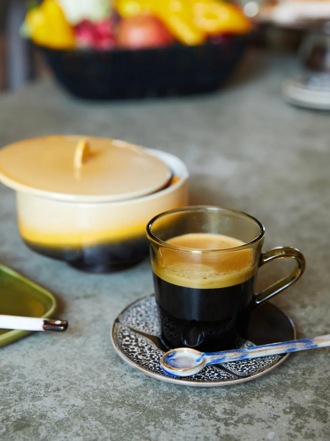 Juego De Cubiertos|Vajillas Completas>HKLIVING Cucharas artesanales con esmalte reactivo 70s