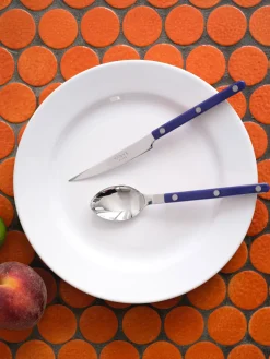 Cubiertos Individuales|Juego De Cubiertos>Sabre Paris Cucharita de acero inoxidable Bistrot Azul oscuro, plateado