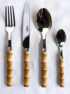 Cubiertos Individuales|Juego De Cubiertos>Sabre Paris Cucharita de madera de bambú Panda Madera de bambú, plateado