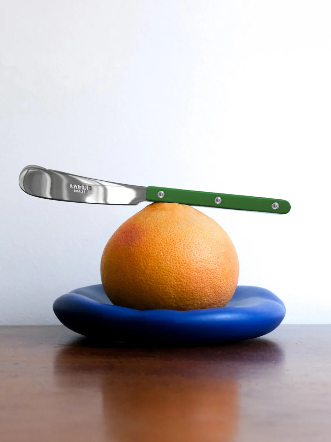 Cubiertos Individuales|Juego De Cubiertos>Sabre Paris Cuchillo de mantequilla de acero inoxidable Bistrot Verde oscuro, plateado