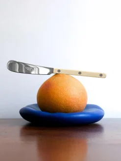 Cubiertos Individuales|Juego De Cubiertos>Sabre Paris Cuchillo de mantequilla de acero inoxidable Bistrot Blanco crema, plateado