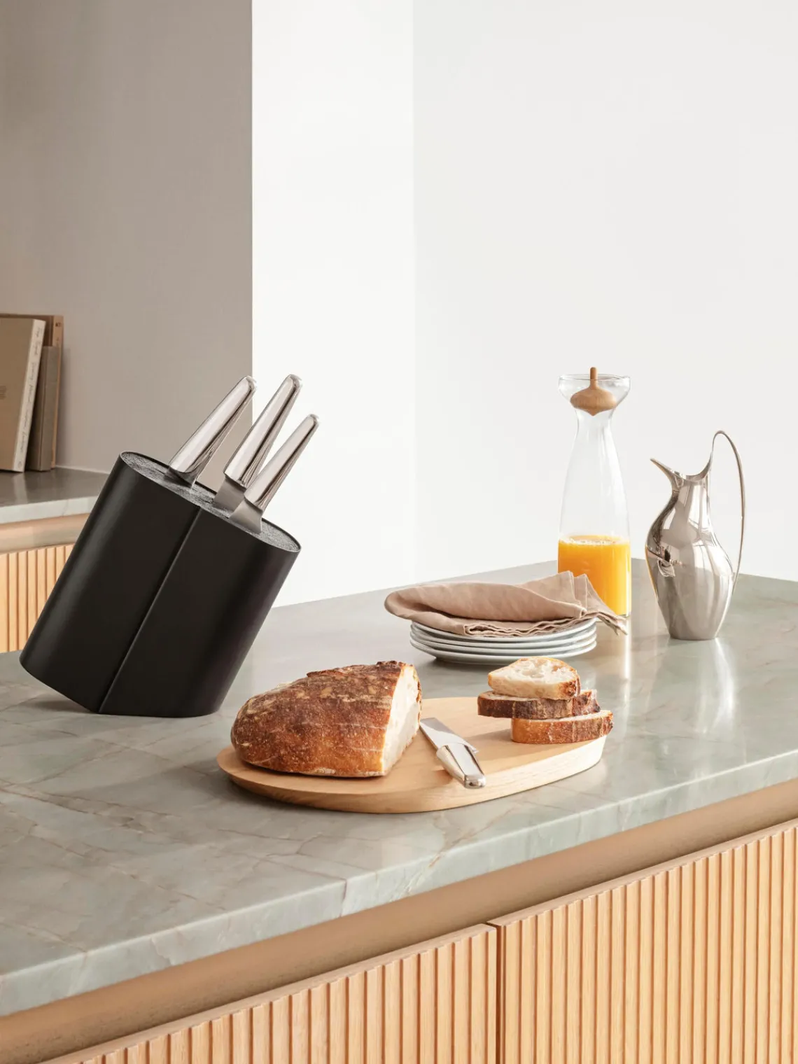 Cuchillos De Cocina Y Bloques|Cuchillos De Cocina>GEORG JENSEN Cuchillo de pan de acero inoxidable Sky