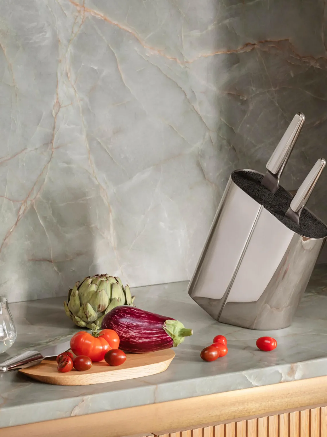 New Cuchillo para hierbas de acero inoxidable Sky Cuchillos De Cocina Y Bloques|Cuchillos De Cocina